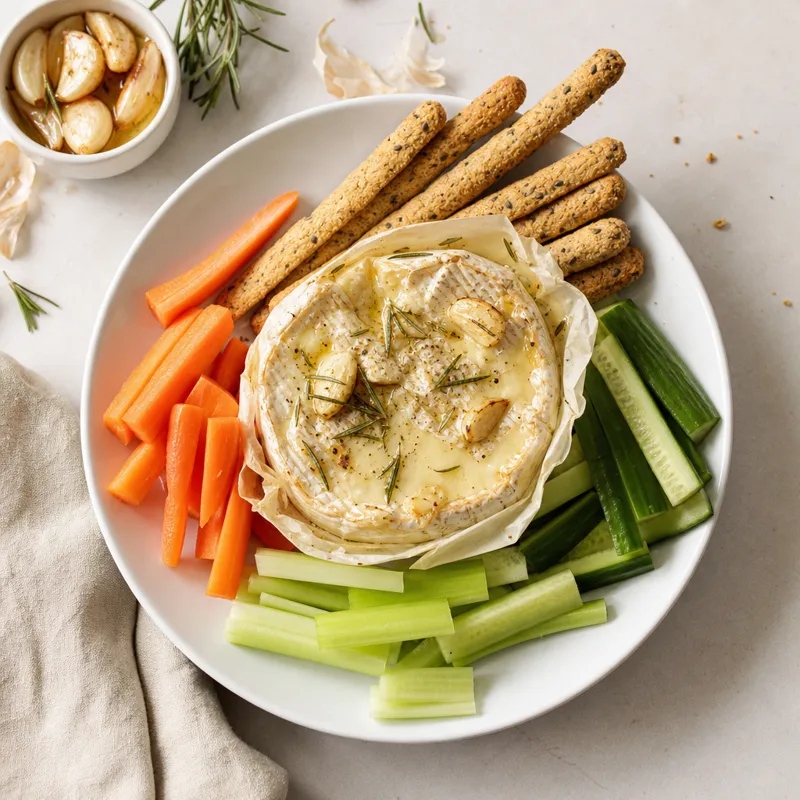 Baked Camembert with Rosemary and Garlic