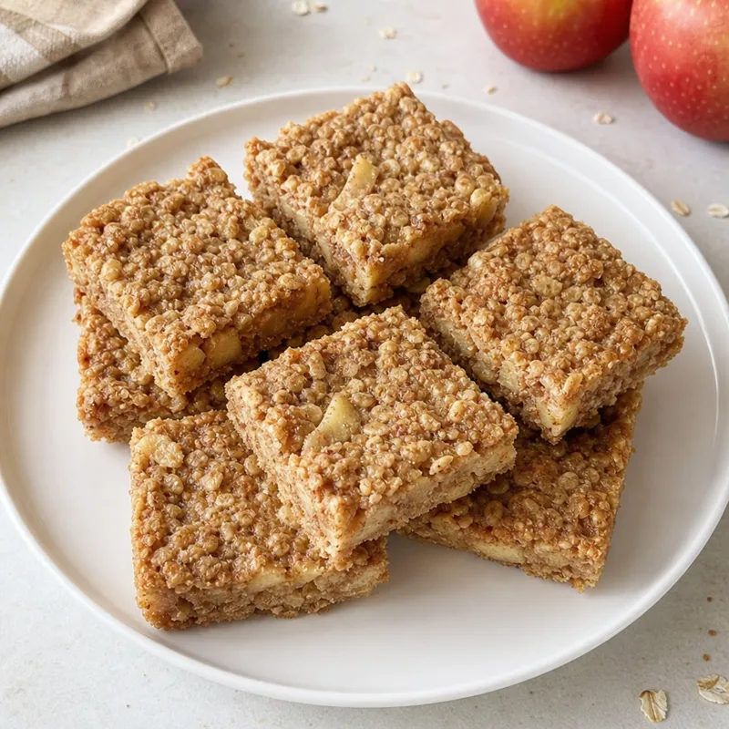 Freezer Apple and Cinnamon Oat Bars, No Added Sugar