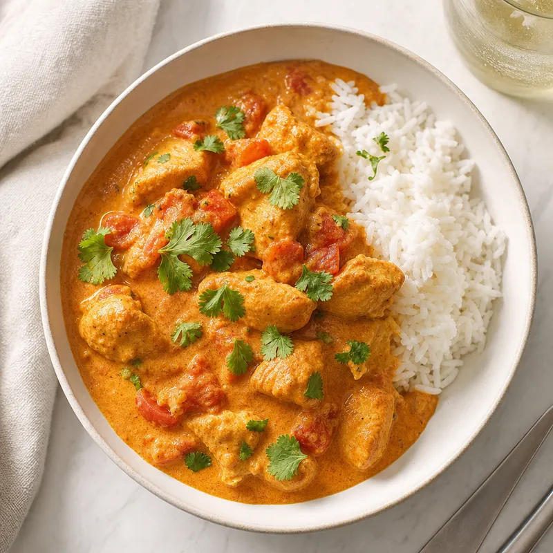 Freezer Creamy Tomato Chicken Curry