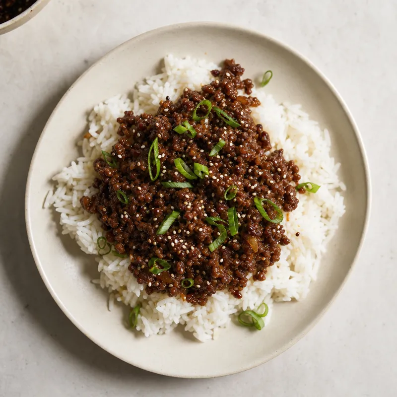 Freezer Korean Style Beef Mince Bowls