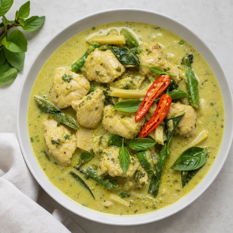 Low FODMAP Thai green chicken curry