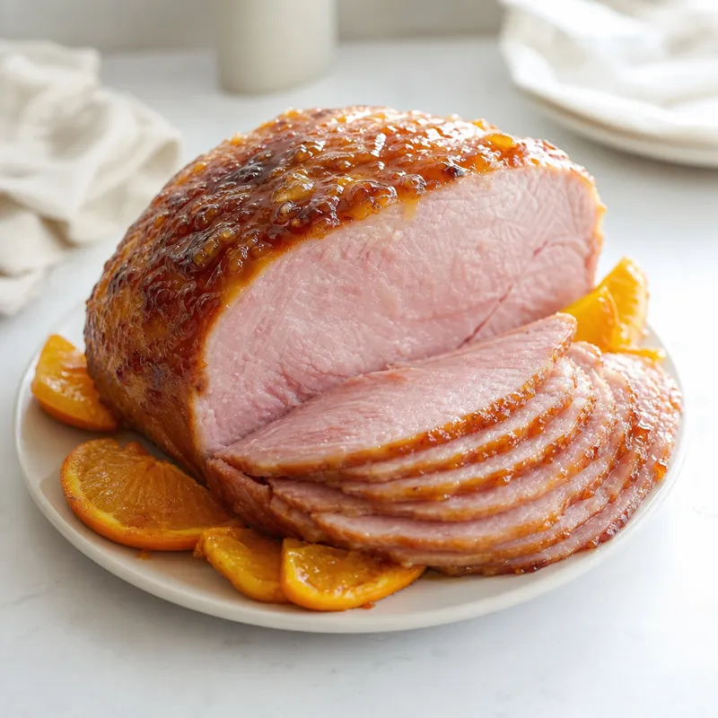 Marmalade Glazed Baked Ham
