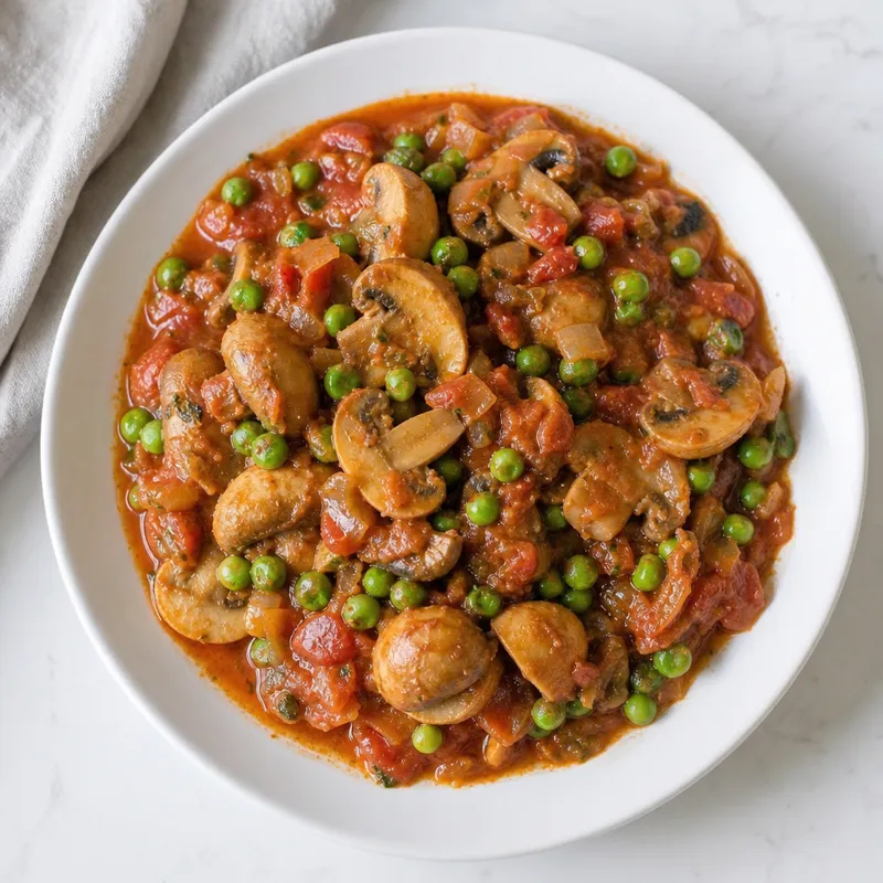 Mushroom matar curry