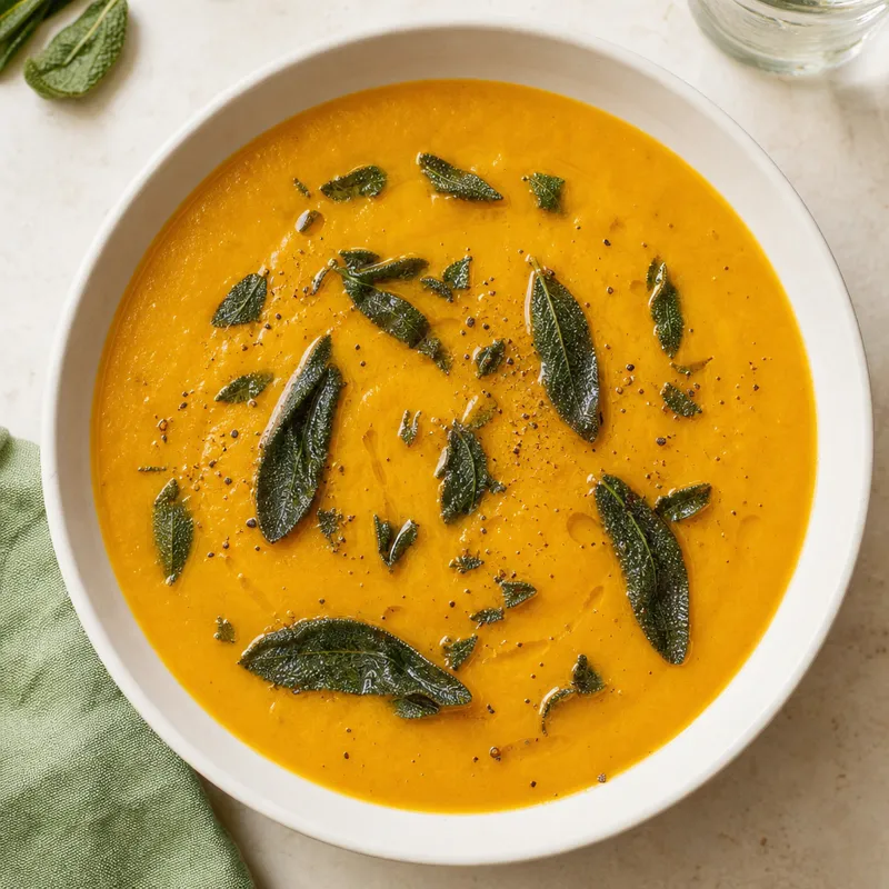 Roast Pumpkin and Sage Soup
