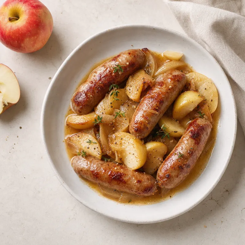 Sausage, Apple and Cider Casserole