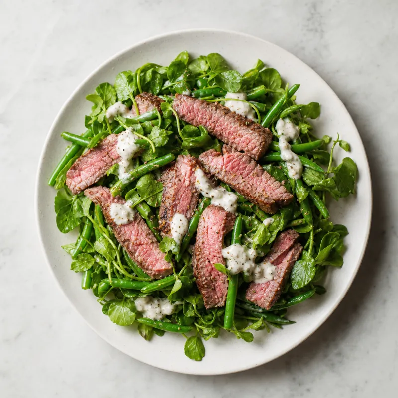Sirloin Steak Salad with Horseradish Yoghurt