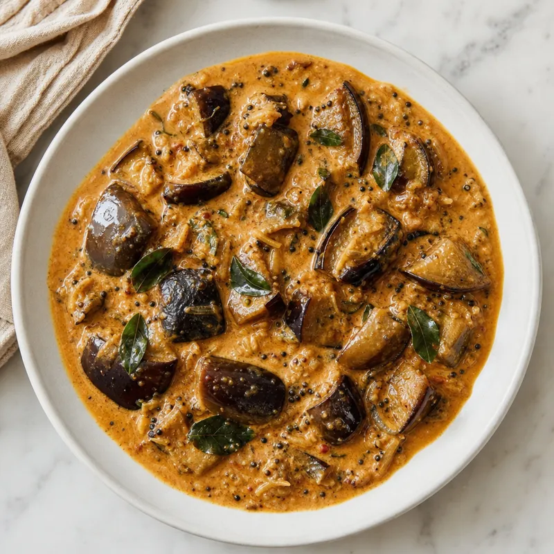 Tamarind and coconut aubergine curry