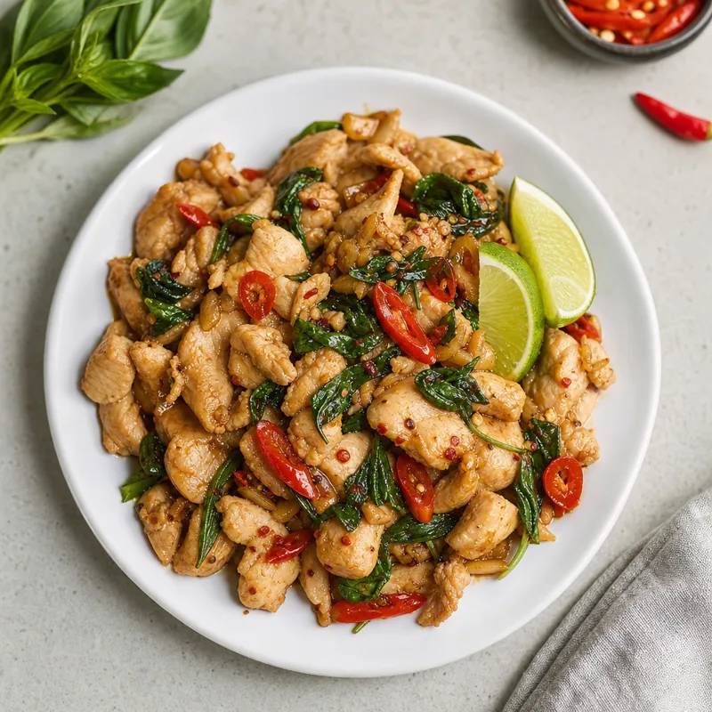 Thai Style Chicken and Basil Stir Fry